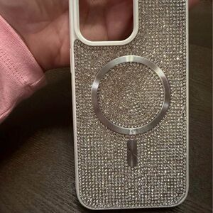 Crystal-Studded iPhone 15 Pro Max Case with MagSafe Compatibility